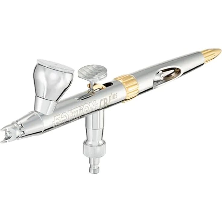 Harder & Steenbeck Evolution CRplus Solo, Schwerkraftzufuhr-Airbrush mit doppelter Wirkung, 0,28 mm, 0,45 mm oder 0,6 mm Düse, Schwarz