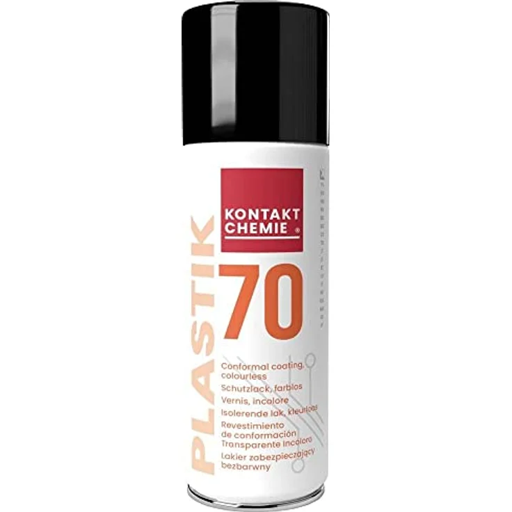 KONTAKT CHEMIE PLASTIK 70, Metallschutzlack für Leiterplatten, farblos-transparent, 200ml, hochisolierend bis 100°C – Bild 2