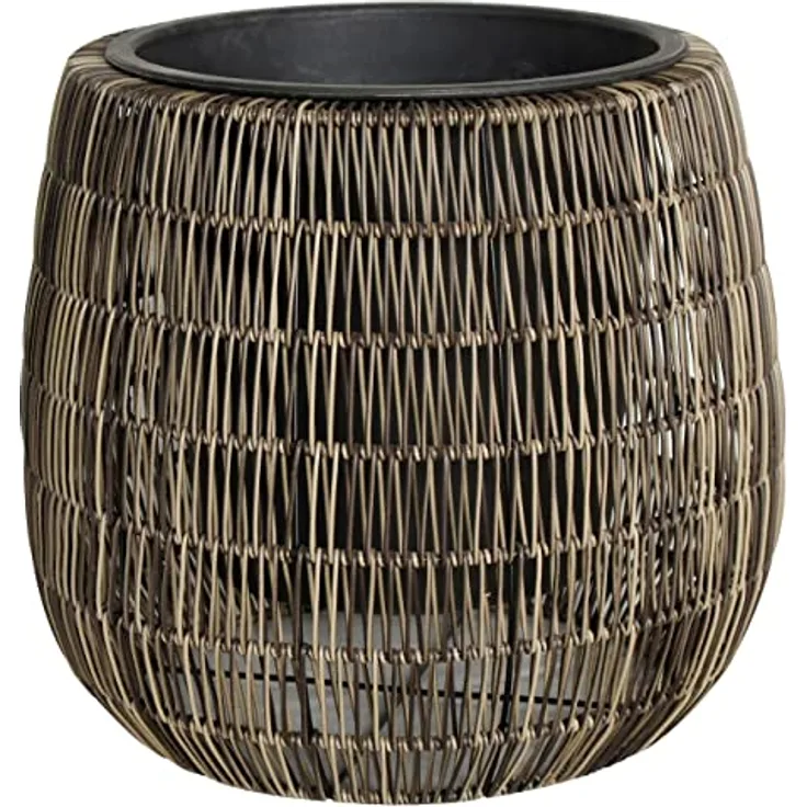 Trend Line Polyrattan Pflanztopf Ø 45 x 40 cm mit Einsatz Körbe, Blumentöpfe, kästen & Untersetzer