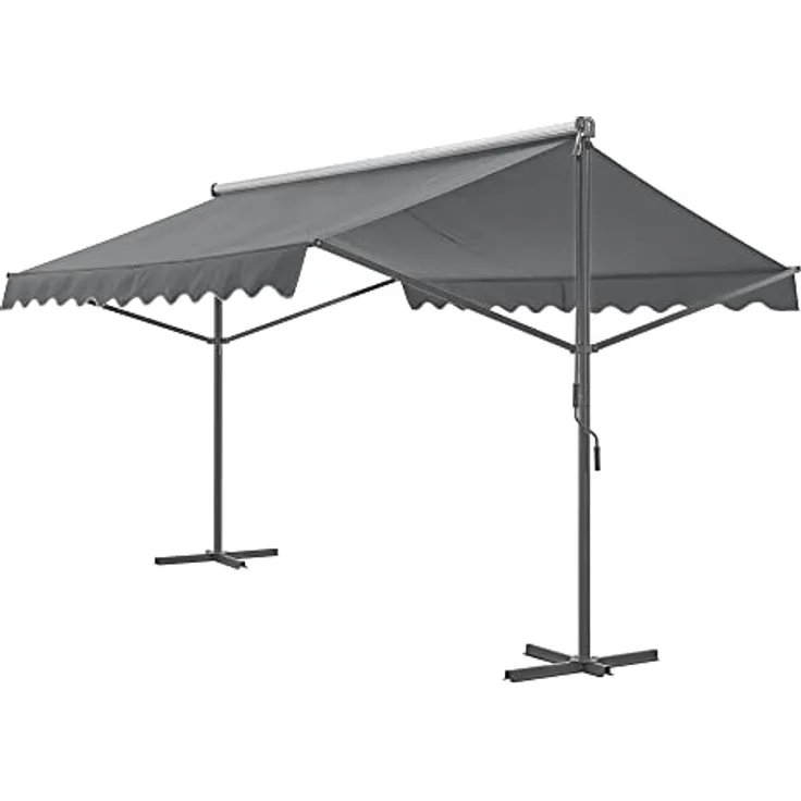 Standmarkise Selenizza freistehend 500x300x260cm Dunkelgrau (pro.tec)