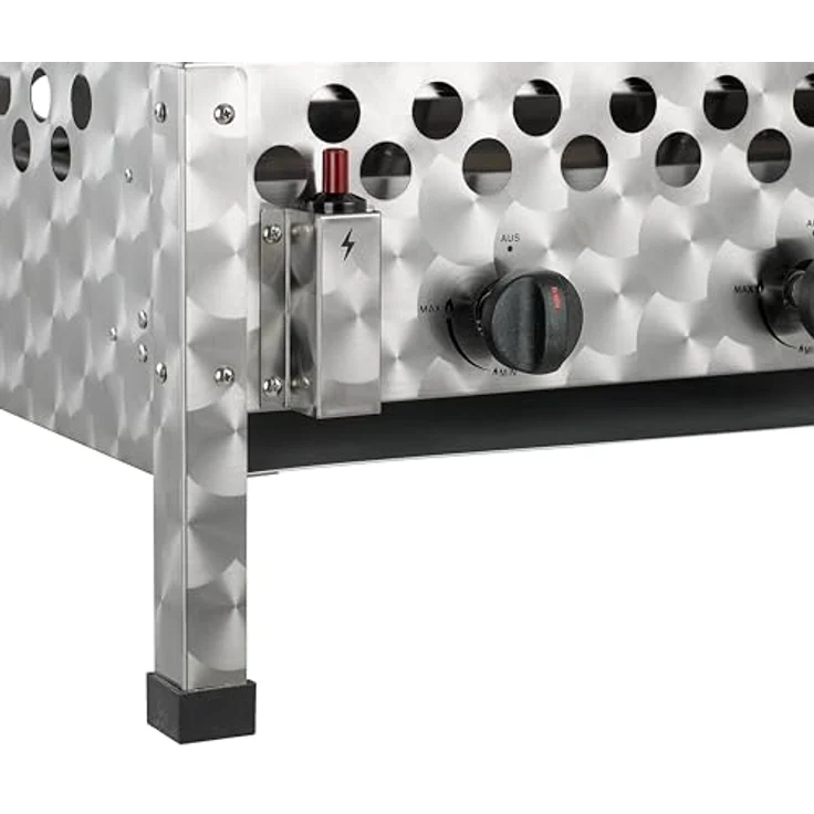 tepro Gasgrill Wurstbräter, Tischgrill mit 3 leistungsstarken Edelstahl-Brennern à 4 kW, Grillfläche 56,5 x 46,5 cm, kompakt für Garten, Balkon und Terrasse – Bild 4