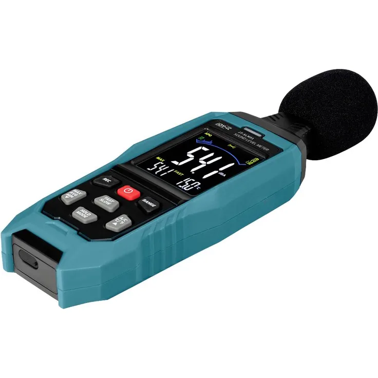 Joy-it JT-SLM01 Schallpegel-Messgerät, Datenlogger mit Farbdisplay, Messbereich 30 - 130 dB, Frequenzbereich 31.5 Hz - 8 kHz, USB-Anschluss