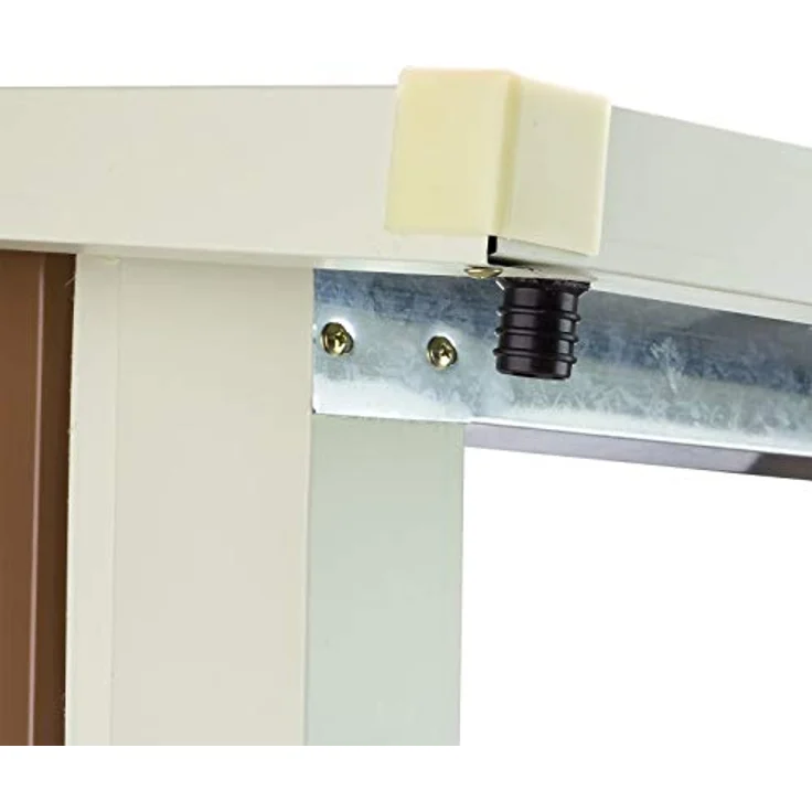 DEMA Kaminholzregal Oslo, wetterfester Kaminholzunterstand aus stabiler Metallkonstruktion, Kieselgrau und Rehbraun, 182x91x190 cm – Bild 2