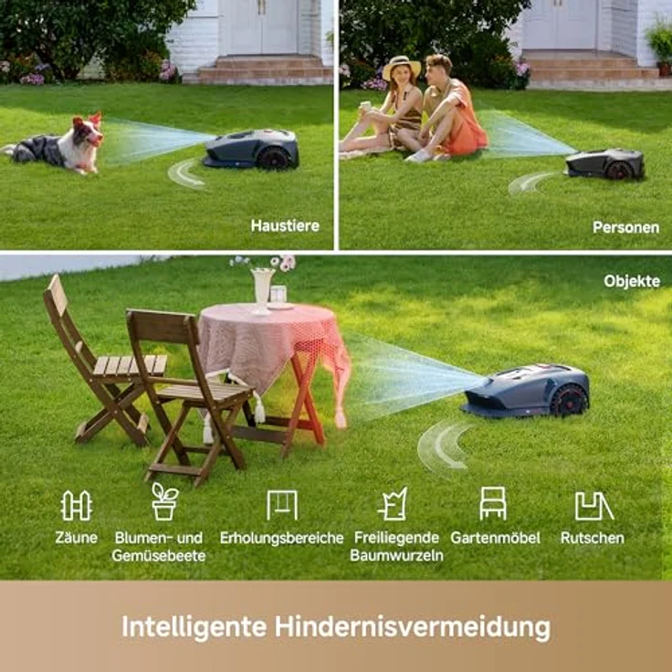 Dreame Mova Mähroboter 1000, LiDAR-navigiert, 1.000 m² Flächenabdeckung, 20 cm Schnittbreite, intelligente Hindernisvermeidung, app-gesteuertes Multibereichsmanagement – Bild 8