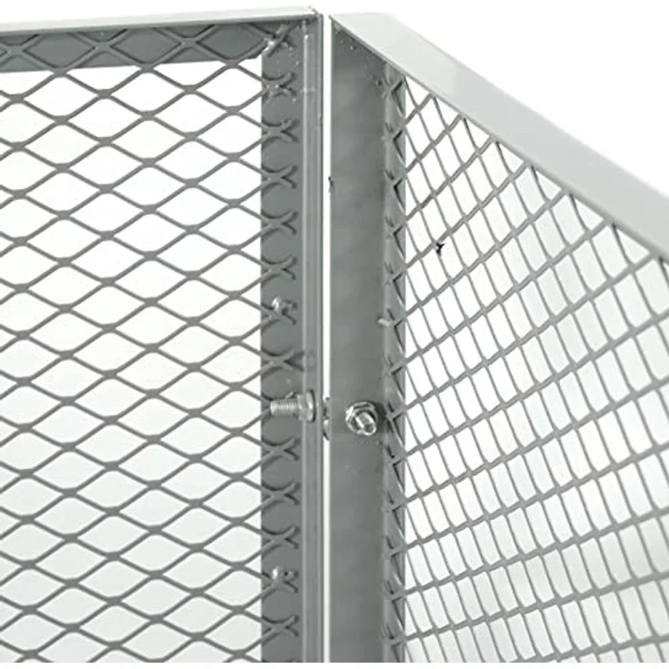 Wiltec Komposter 100 x 100 x 80 cm, Gartenkomposter aus Metallgitter, 800 Liter Volumen, witterungsbeständig, in Schwarz – Bild 5