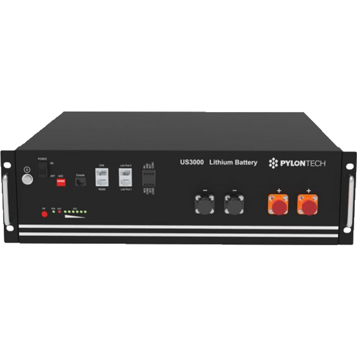 Pylontech US3000C, 3,5kWh Solarspeicher mit BMS, Lithium-Eisenphosphat, modulare Bauweise, 4500 Zyklen, 48V