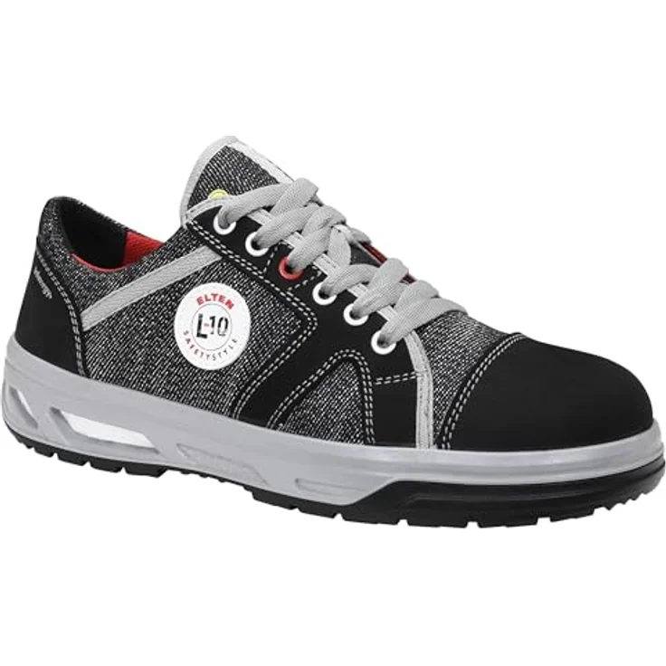 Elten Sicherheitsschuhe Sicherheits-Halbschuh Sensation XX10 ESD S3, Gr. 41, wasserabweisendes Nubukleder, rutschfeste PU/PU-Sohle WELLMAXX L10, antistatische ESD PRO Einlegesohle – Bild 1