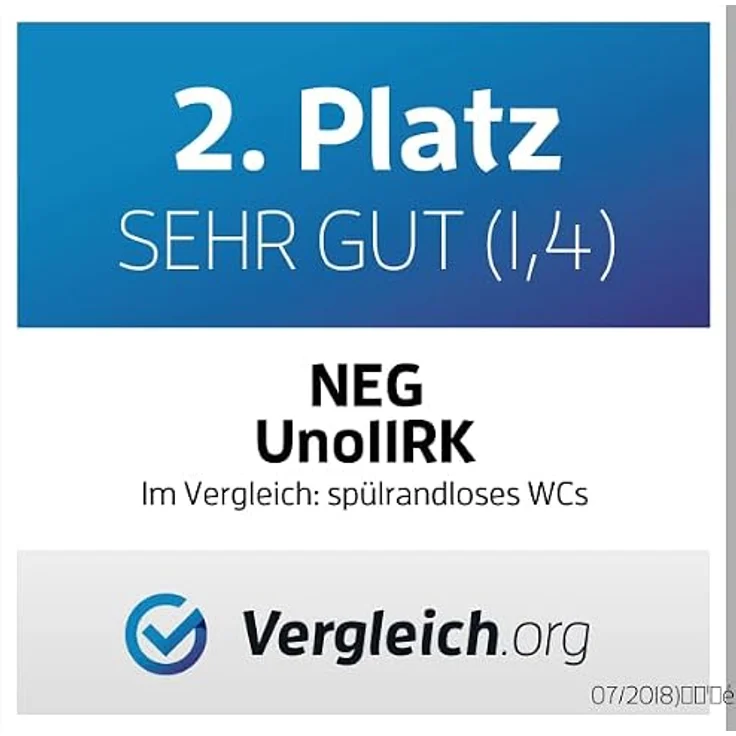 Hänge-WC NEG Uno11RK-Slimline randlos, absolut spritzfrei, kurz 48,5cm, Nano-Versiegelung, extra flacher Design Duroplast Soft-Close-Deckel abnehmbar, Quick-Fix Montage-System – Bild 3