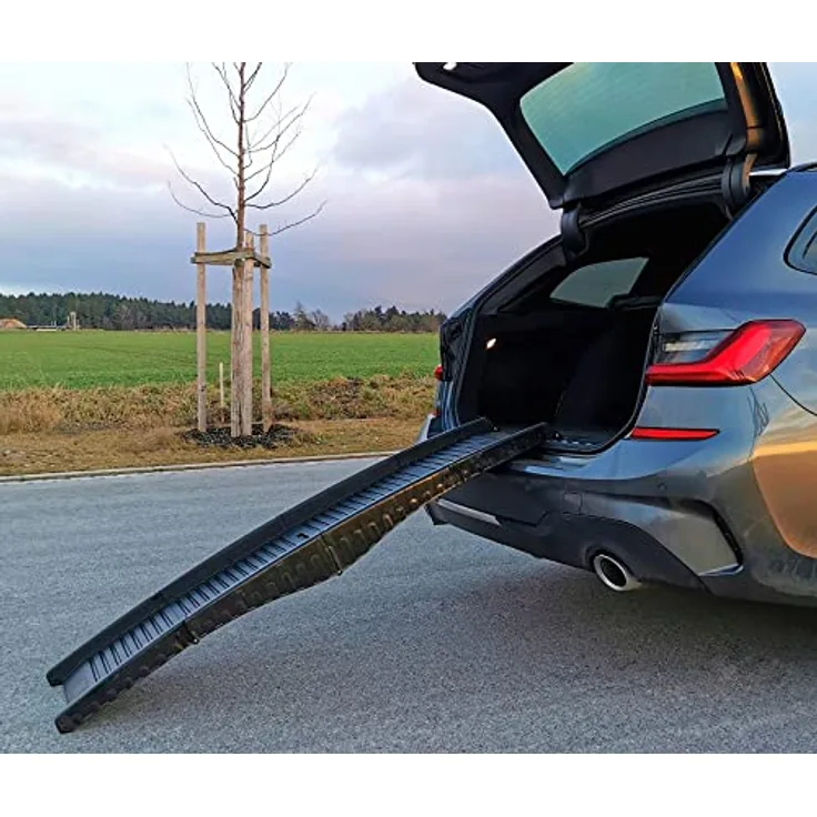 MYPETS Klappbare Auto Hunderampe PRO Hundetreppe Einstiegshilfe Hunde Rampe Autorampe, witterungsbeständig, 156 cm, 90 kg Tragkraft