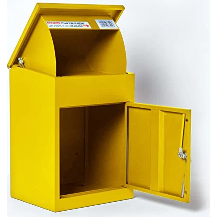 Smart Parcel Box gelb 44x35x58, Paketbriefkasten zur Wandmontage, maximale Paketgröße 321 x 205 x 120 mm – Bild 5