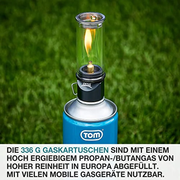 TOM LG-600, 2 x, 4 x oder 8 x 330 g Universalgas Kartuschen mit Schraubgewinde, ideal für Unkrautbrenner, Abflämmgerät und Campingkocher – Bild 5
