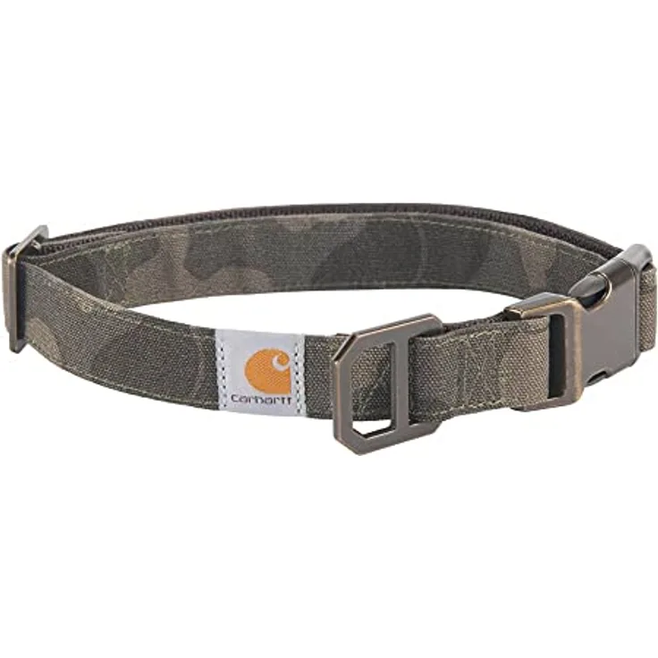 Carhartt Hunde Halsband Journeyman Dog Collar, Tarmac Duck Camo, Robuste zweilagige Konstruktion, Reflective Carhartt wordmark, Größe L