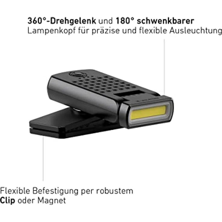 Ledlenser W1R Work Taschenlampe LED aufladbar | LED Lampe mit 220 Lumen | aufladbare Werkstattlampe und KFZ Werkzeug in einem | LED Arbeitsleuchte mit 7 Stunden Leuchtdauer | Baulampe | Handlampe – Bild 4