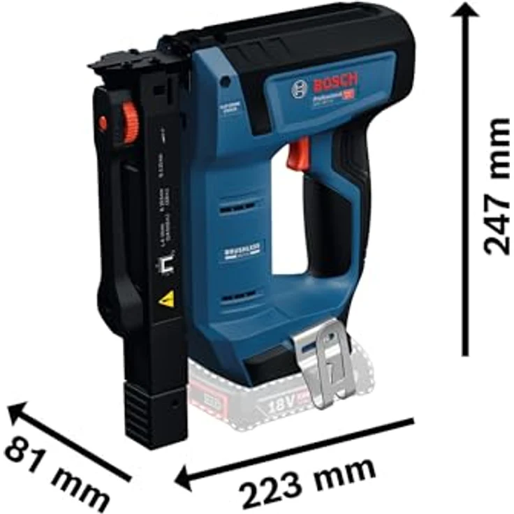 Bosch Professional GTH 18V-14, Akku-Nagler mit bürstenlosem Motor, Tiefeneinstellung und LED-Licht, für Klammern 6-14 mm – Bild 7