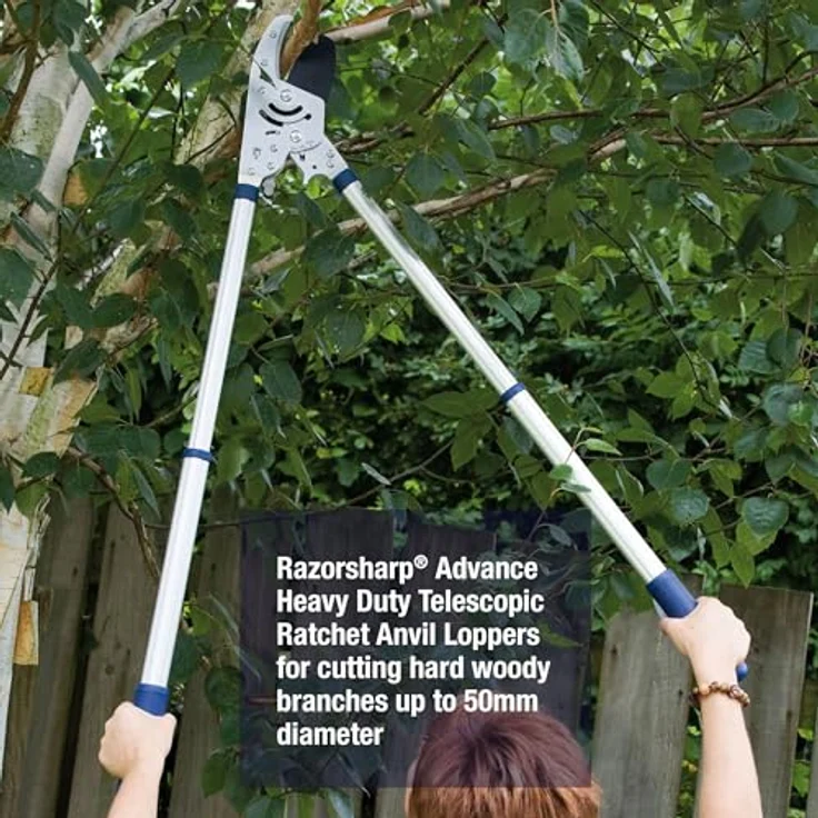 Spear und Jackson Razorsharp Advance Teleskop-Amboss-Astschere mit Ratschenfunktion, strapazierfähig – Bild 4