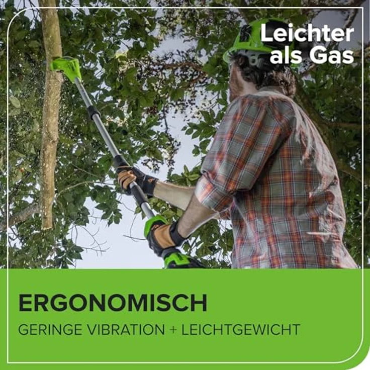 Greenworks Akku-Hochentaster G40PSF Li-Ion 40V 20cm Schwertlänge 8 m s Kettengeschwindigkeit Alustan – Bild 6