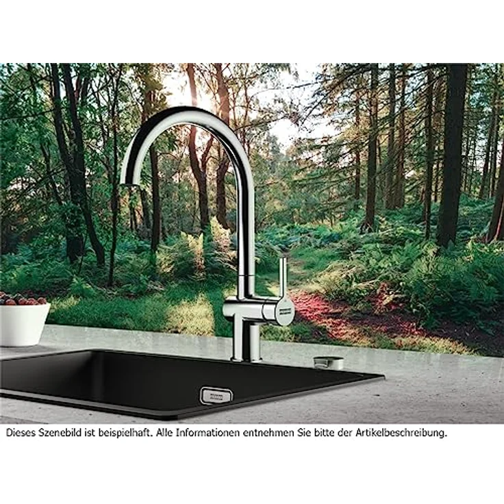 FRANKE Active J Küchenarmatur, Einhebelmischer mit 180° Schwenkbereich und Wasserspar-Kartusche, klassisch-elegantes Design – Bild 2