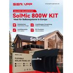 SERAPP® Balkonkraftwerk 800W, PV Solaranlage mit 4x 200W Panels, Plug & Play, flexibles Design, ohne Wechselrichter