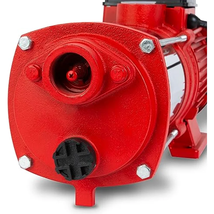 EBERTH WP1-MSW370 Wasserpumpe, mehrstufige Gartenpumpe mit 2400 L/h Förderleistung, 4 bar Druck, 8 m Ansaughöhe, Edelstahlgehäuse – Bild 5