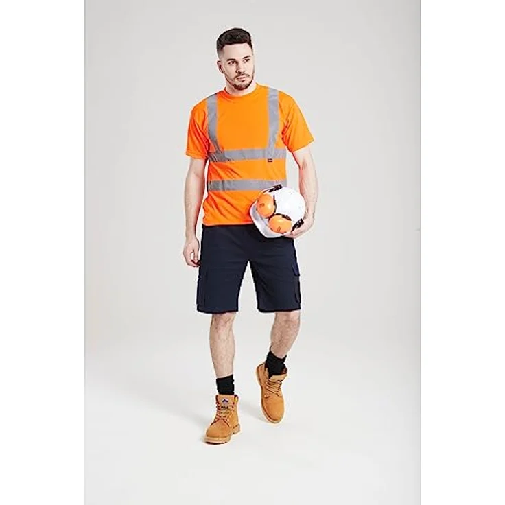 Portwest Herren Warnschutz T-Shirt Atmungsaktiv, Klasse 2 Gr. XXXXL – Bild 7