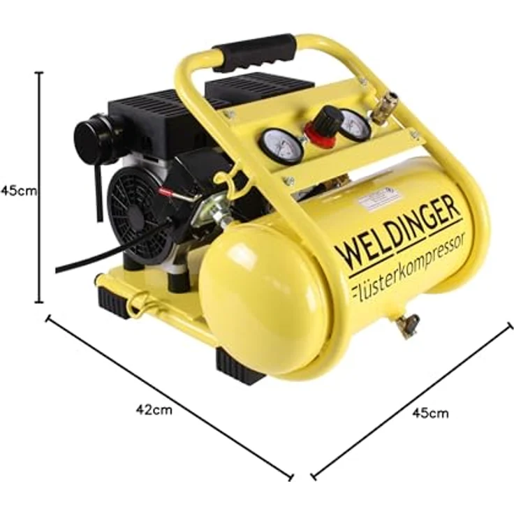 WELDINGER FK95 compact WELDINGER Flüsterkompressor750W innenbeschichteter Tank – Bild 9