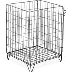 Relaxdays Komposter Metall, HBT: 68 x 46 x 46 cm, Bodengitter und Füße, für Gartenabfall, Kompostgitter, Stahl, schwarz