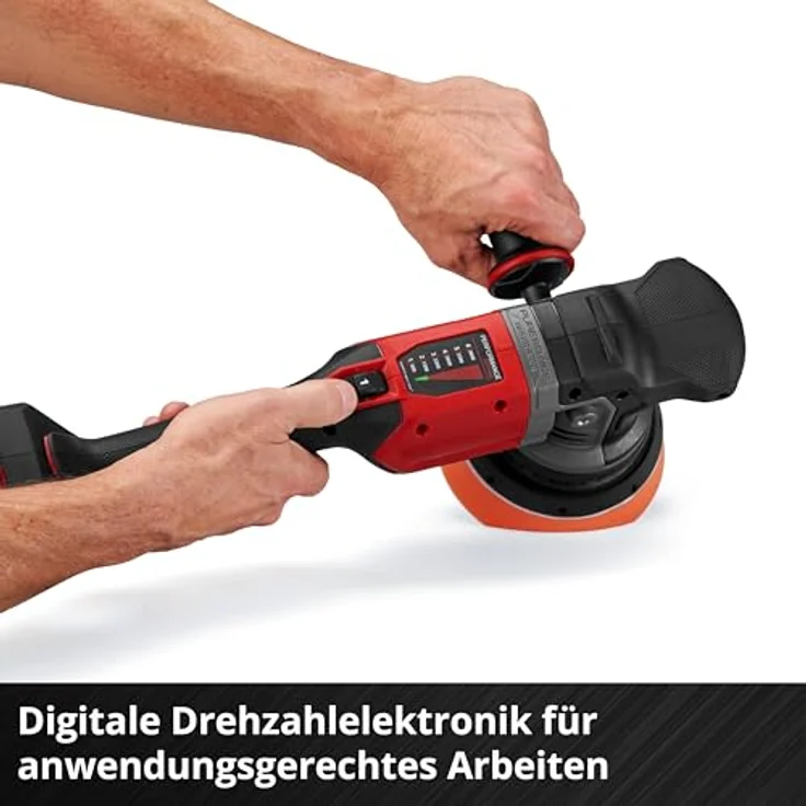 Einhell Akku-Poliermaschine CP-EP 18/125 Li BL-Solo, Brushless Motor, elektronisch einstellbare Drehzahl, Ø 125 mm Polierteller, ohne Akku und Ladegerät – Bild 9