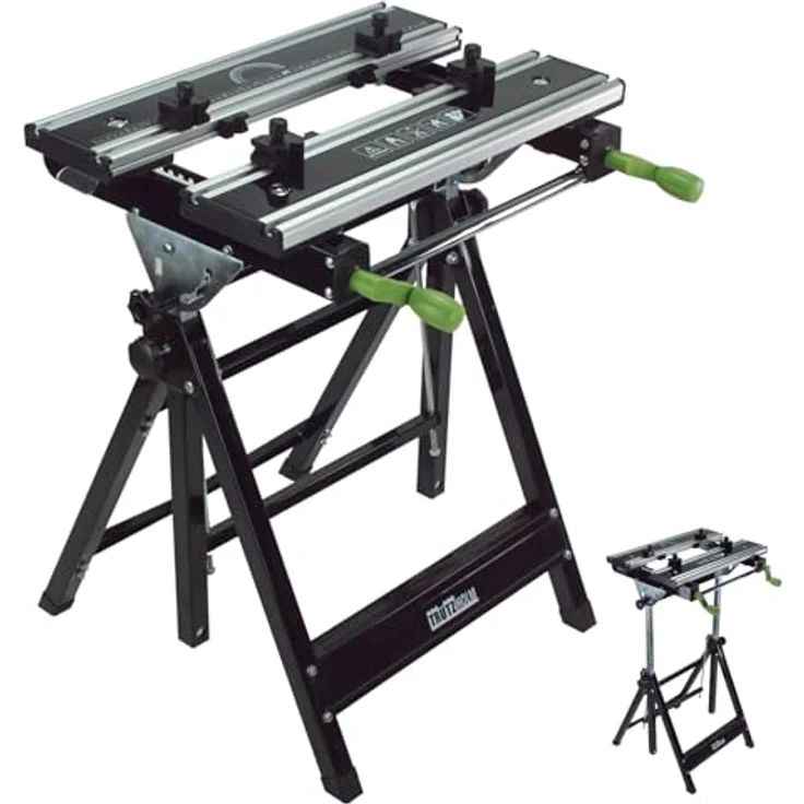 Profi Werkbank Premium klappbar höhenverstellbar Metall Werktisch Alu Spanntisch – Bild 2