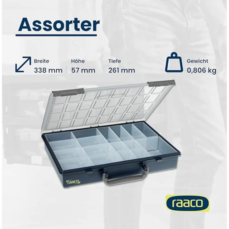 raaco 138604 Sortik. PSC vario-17 Sortimentskasten Assorter 55 4x8-17, dunkelblau – Bild 5