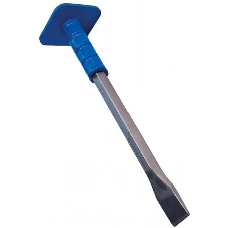 JUCO Flachmeißel, traditioneller Schneideschneider, 350 mm, induktionsgehärteter Stahl mit ergonomischer PVC-Hülle