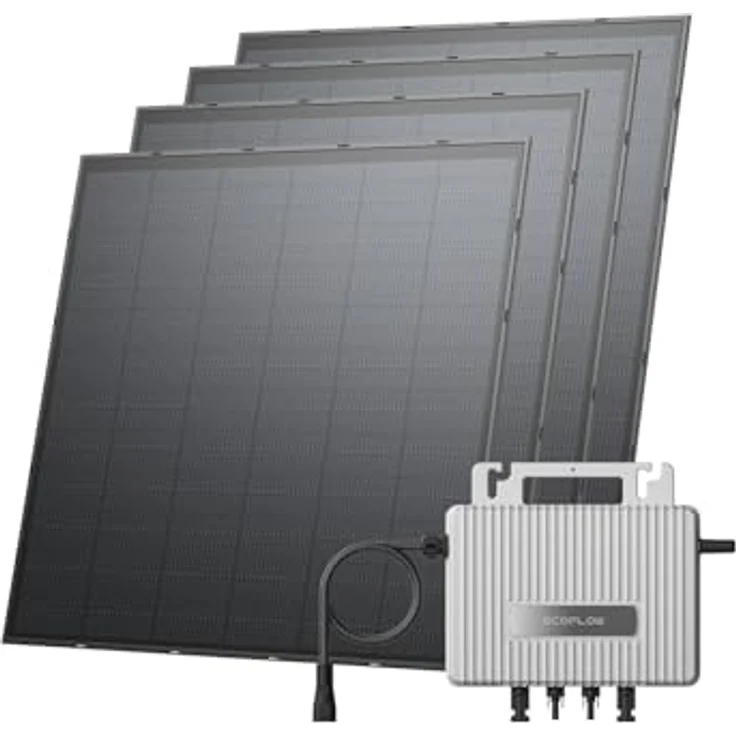 EcoFlow ECOFLOW STREAM Balkonkraftwerk 800 W Mikro-Wechselrichter, 4 × 250 W PV Solarpanels, 0% MwSt. – Bild 1