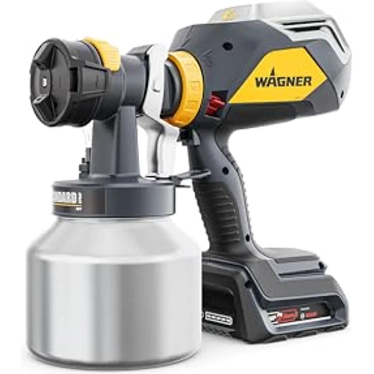 WAGNER FinishControl 4000, XVLP Akku-Farbsprühsystem mit 2x 4Ah Akku und Click&Paint-System, ergonomische Bauweise – Bild 2