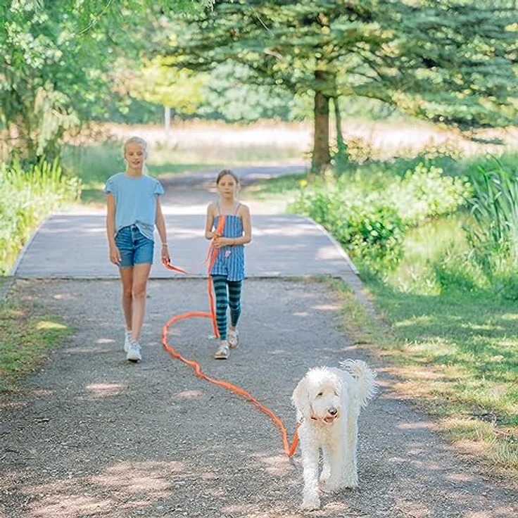 Nobby Schleppleine Cover, neon orange L: 10 m, B: 20 mm, 1 Stück – Bild 2