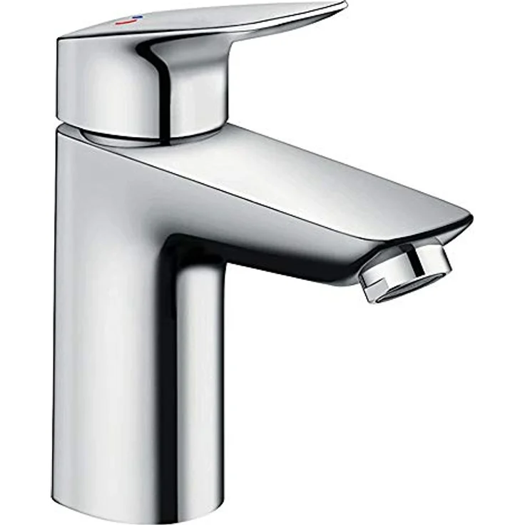 hansgrohe Logis 100 Spültischarmatur, chrom, mit Zugstangen-Ablaufgarnitur und 5 l/min Durchflussmenge – Bild 1