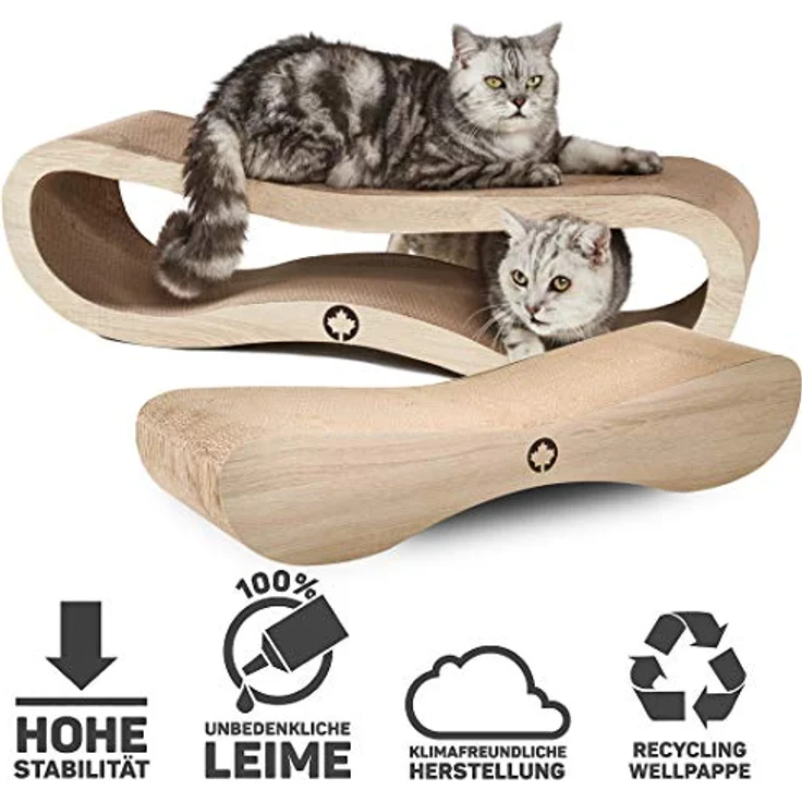 CanadianCat Company | MEGA SPARPACK XXL | Orbit und Satellite 2.0 im Set | Natur | mit Katzenminze | Qualitäts-Pappe | 2 Kratzmöbel/Kratzbretter – Bild 2