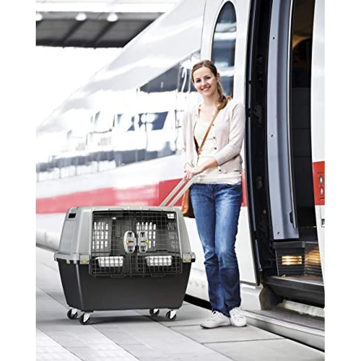 Kerbl 81340 Gulliver Touring IATA Transportbox, 80 x 58 x 62 cm, grau – Bild 2