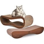 CanadianCat Company | MEGA SPARPACK XXL | Orbit und Sattelite 2.0 im Set | walnuss | mit Katzenminze | Qualitäts-Pappe | 2 Kratzmöbel/Kratzbretter