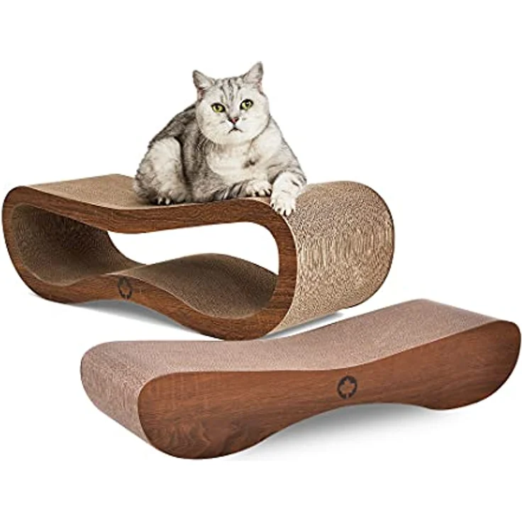 CanadianCat Company | MEGA SPARPACK XXL | Orbit und Sattelite 2.0 im Set | walnuss | mit Katzenminze | Qualitäts-Pappe | 2 Kratzmöbel/Kratzbretter – Bild 1