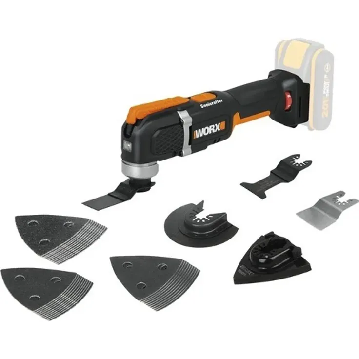 WORX WX696.9 Akku Multifunktionswerkzeug 20V Solo Sägen Schleifen Schneiden – Bild 1