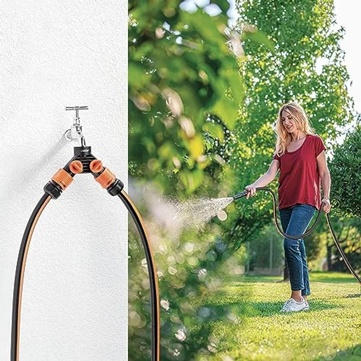 Claber 2-Wege-Verteiler für den Wasserhahn im Garten Bewässerungszubehör – Bild 5