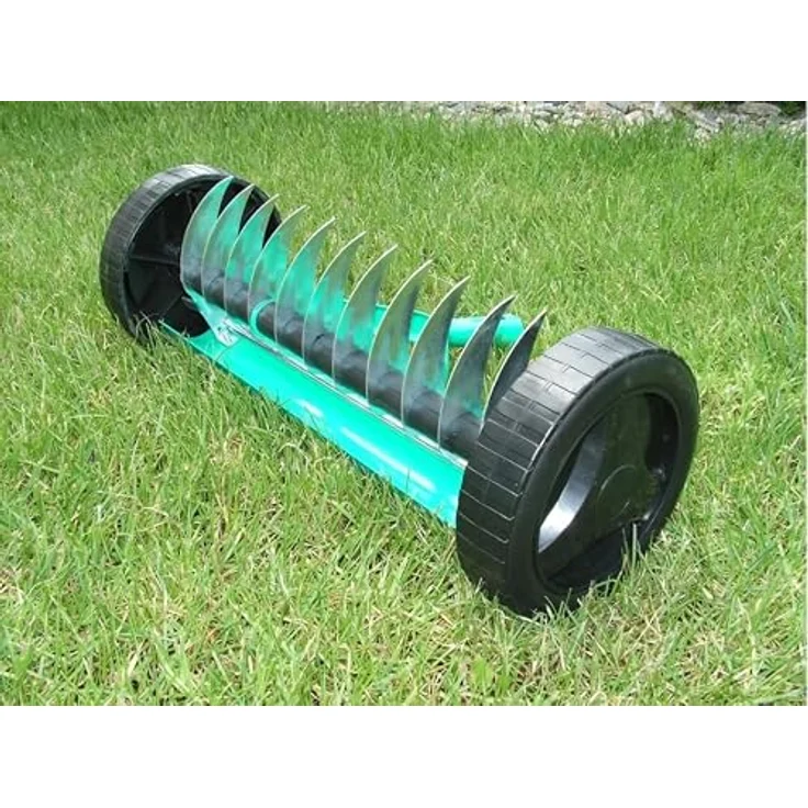 Greenmill GR9242 Vertikutierer, Manuell mit Rädern, 34 cm Arbeitsbreite aus verzinktem Kohlenstoffstahl – Bild 3
