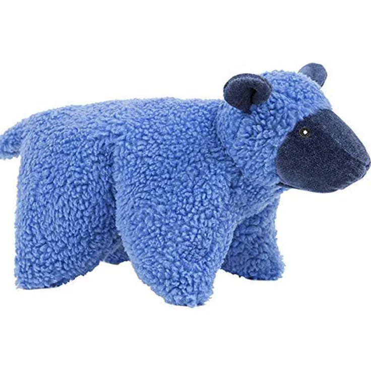 HuggleHounds Plüsch Hundespielzeug Lester Lamb, großer Fuzzy Hundespielzeug aus weichem Plüsch mit Quietscher für kleine und große Rassen – Bild 1