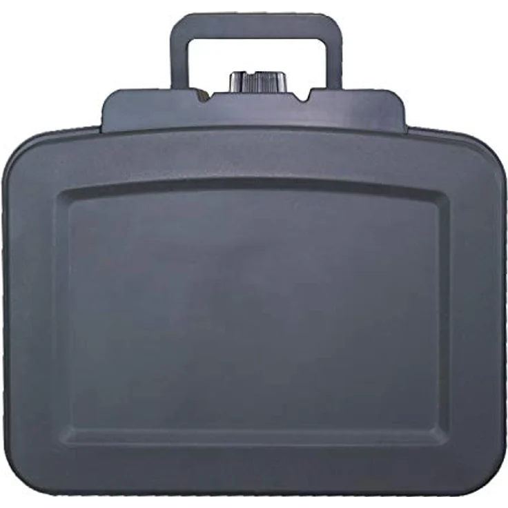 HMF Geldkassette feuerfeste und wasserdichte Dokumentenkassette, Tresor zum Schutz von Wertsachen, 38,5x16,5x32,5 cm, DIN A5, schwarz – Bild 4