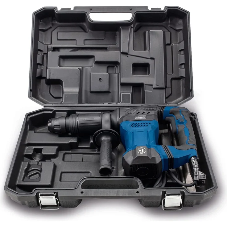 Scheppach Abbruchhammer AB1500x Betonhammer, 20J Schlagkraft, 1300W Leistung, SDS-Max, 4100 BPM, 6kg leicht, inkl. Spitz- und Flachmeißel und Koffer – Bild 2