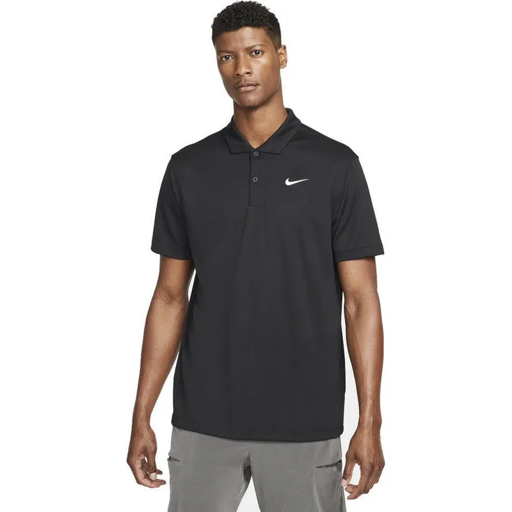 Nike Poloshirt M NKCT DF POLO SOLID, schweißableitendes Design, schwarz
