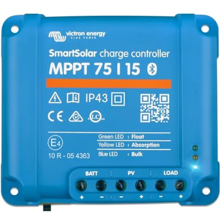 Victron Energy SmartSolar MPPT 75/15, Solar-Laderegler mit Bluetooth, ultraschnellem MPPT und intelligenter Batteriespannungserkennung