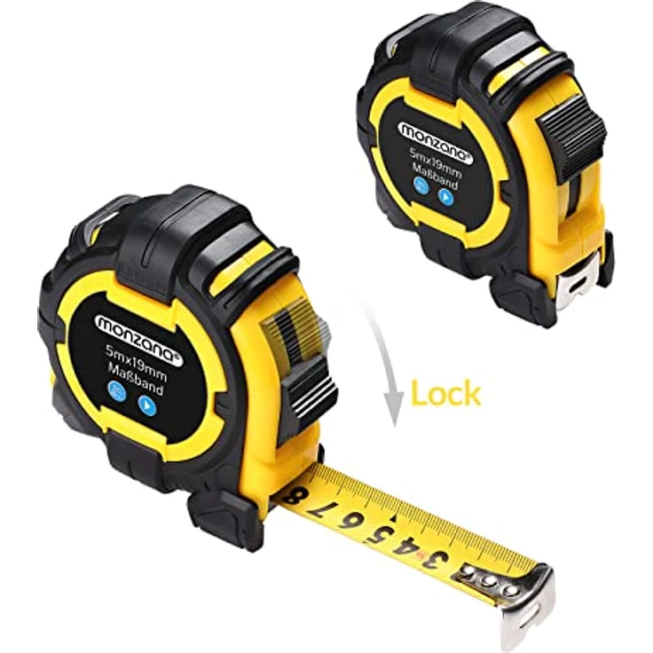 Maßband 3m 5m 7,5m 10m Bandmaß Rollmaßband Messband Rollmeter Rollband monzana® 5m – Bild 3