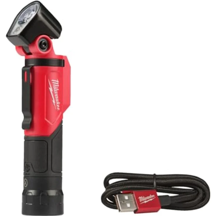 Milwaukee Syskan L4 PWL-301, USB Taschenlampe mit schwenkbarem Kopf, langlebig, schwarz – Bild 2