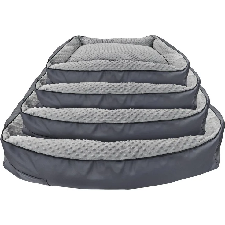 ERST-HOLZ Tierbett Hundebett orthopädisches Tierbett für jede Hundegröße waschbar, alle Größen - Modernes Körbchen für erholsamen Schlaf, anthrazit/hellgrau, alle Größen - Preisvergleich