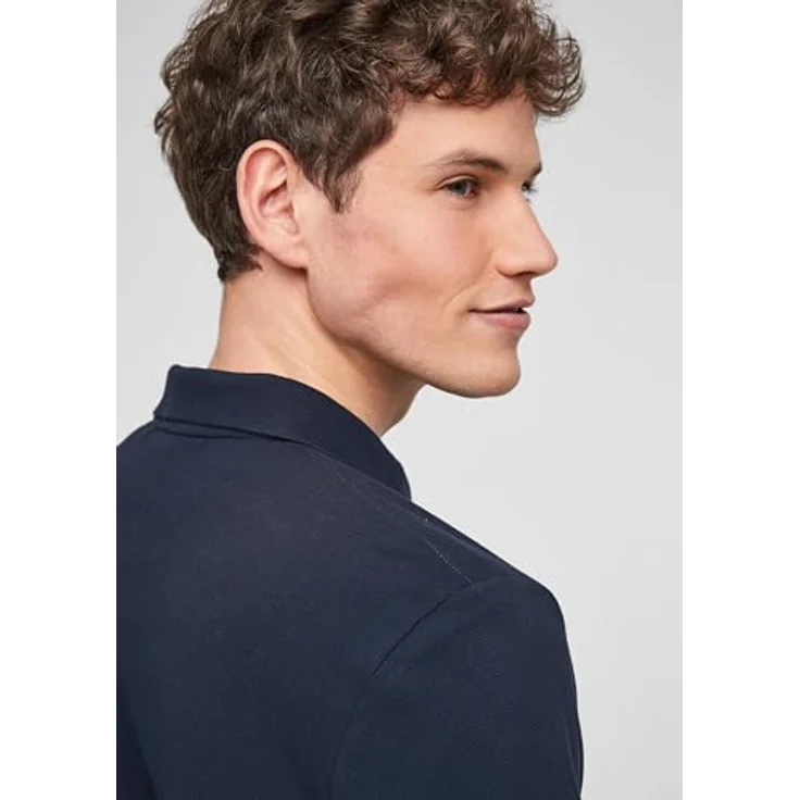 s.Oliver Poloshirt mit Logostickerei, Jersey Baumwolle, hüftlang, basic geschnitten – Bild 7